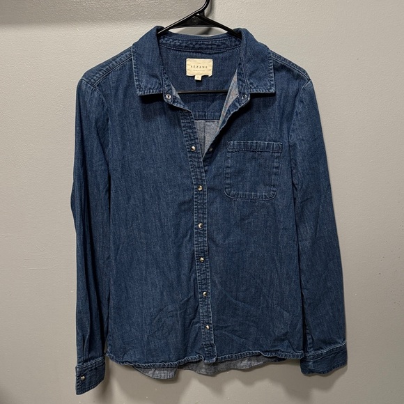 Sezane Tomboy Denim Shirt - Picture 4 of 9
